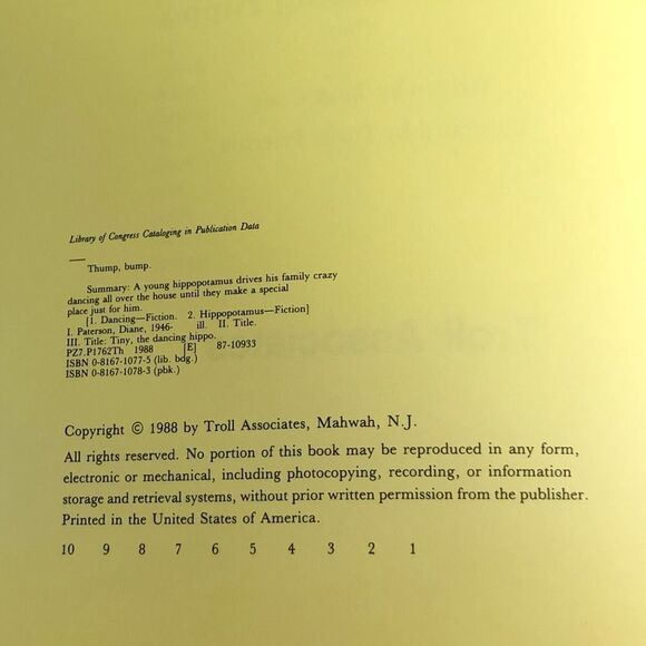 thump bump tiny the dancing hippo by janet craig giant reader teacher classroom - Picture 4 of 7